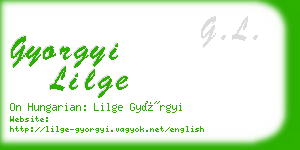 gyorgyi lilge business card